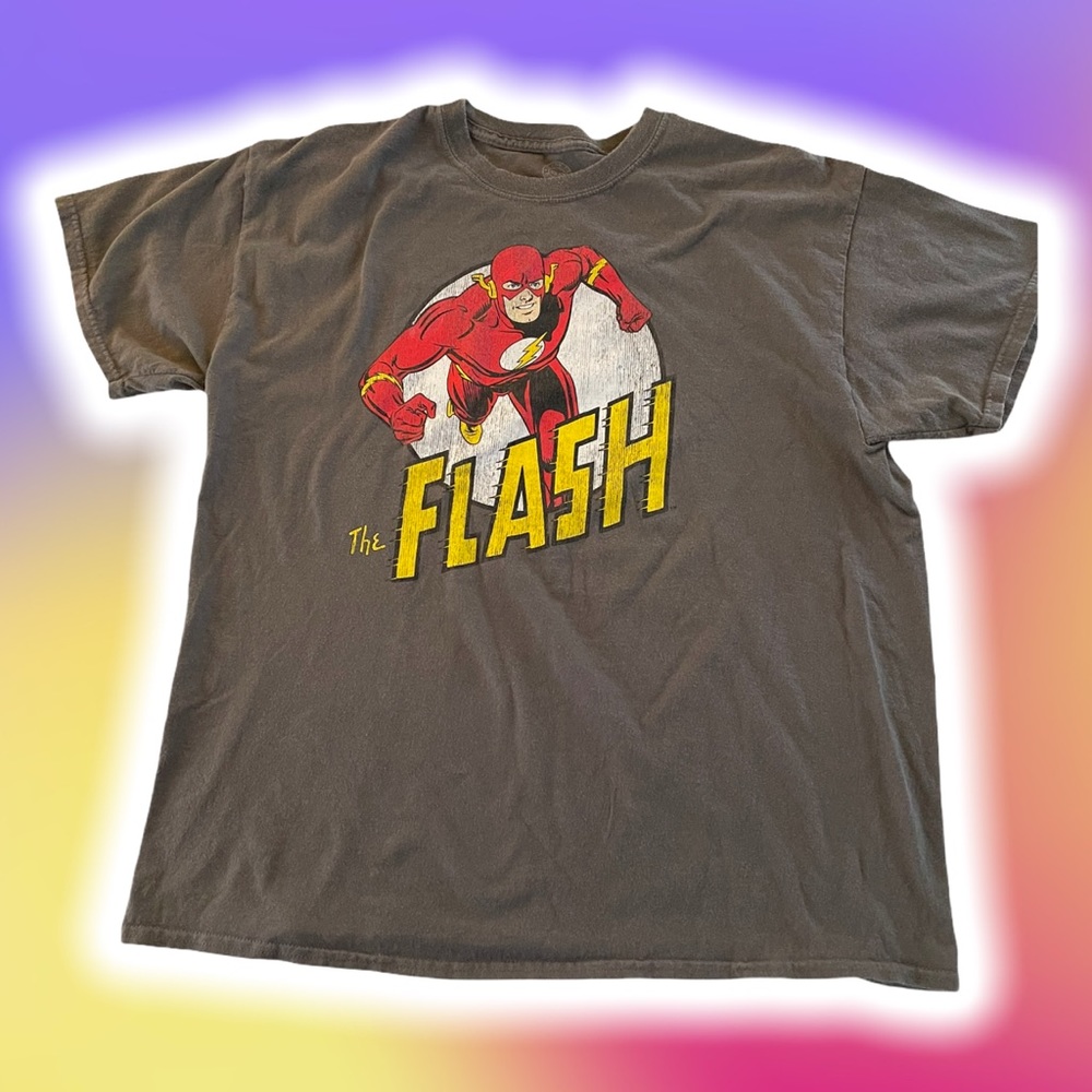 DC Comics Distressed Flash Shortsleeve Tee grey XL